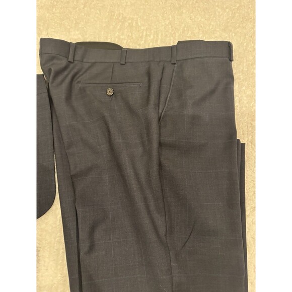 Ralph Lauren Windowpane Suit Blue 46R / 38W x 29L Wool EXCELLENT Condition Navy - Picture 6 of 14